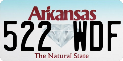 AR license plate 522WDF