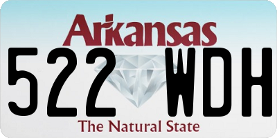 AR license plate 522WDH