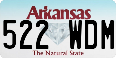 AR license plate 522WDM