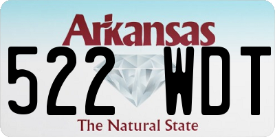 AR license plate 522WDT