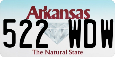 AR license plate 522WDW