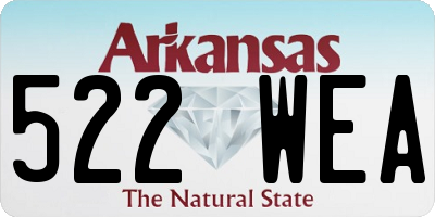 AR license plate 522WEA