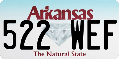 AR license plate 522WEF