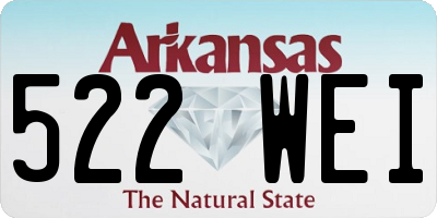 AR license plate 522WEI