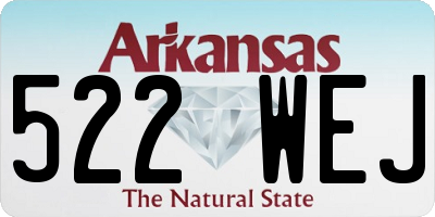 AR license plate 522WEJ