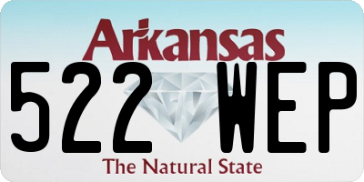 AR license plate 522WEP