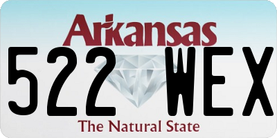 AR license plate 522WEX