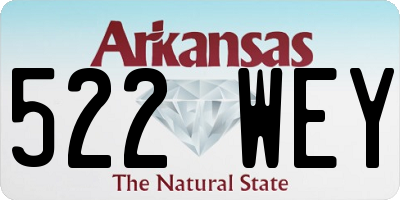 AR license plate 522WEY