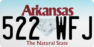 AR license plate 522WFJ