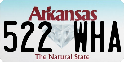 AR license plate 522WHA