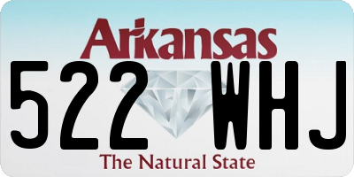 AR license plate 522WHJ