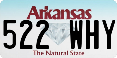 AR license plate 522WHY