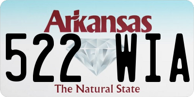 AR license plate 522WIA