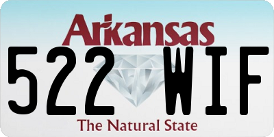 AR license plate 522WIF