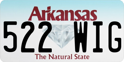 AR license plate 522WIG