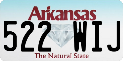 AR license plate 522WIJ