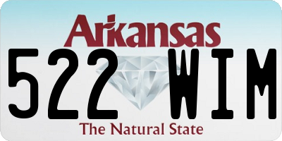 AR license plate 522WIM