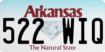 AR license plate 522WIQ