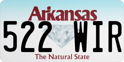 AR license plate 522WIR
