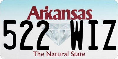 AR license plate 522WIZ