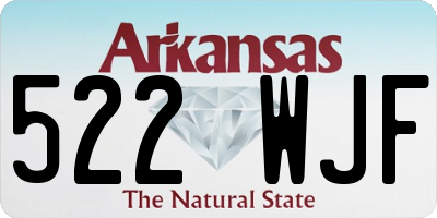 AR license plate 522WJF