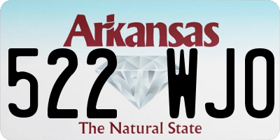 AR license plate 522WJO