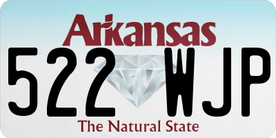 AR license plate 522WJP