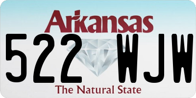 AR license plate 522WJW