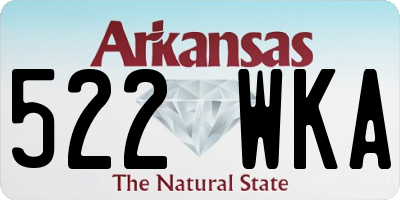 AR license plate 522WKA