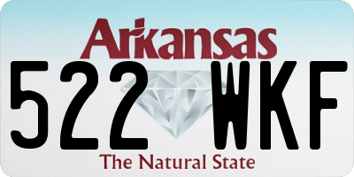AR license plate 522WKF