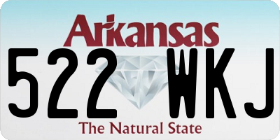 AR license plate 522WKJ