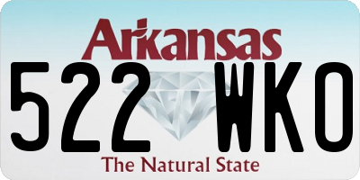 AR license plate 522WKO