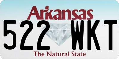 AR license plate 522WKT