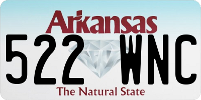 AR license plate 522WNC