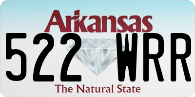 AR license plate 522WRR