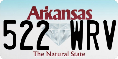 AR license plate 522WRV