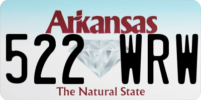 AR license plate 522WRW