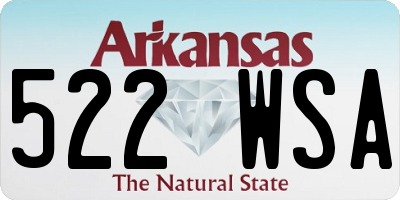 AR license plate 522WSA