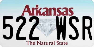 AR license plate 522WSR