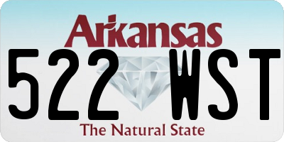 AR license plate 522WST