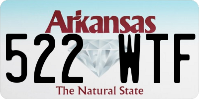 AR license plate 522WTF