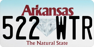 AR license plate 522WTR