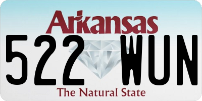 AR license plate 522WUN