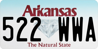 AR license plate 522WWA