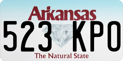 AR license plate 523KPO