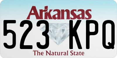 AR license plate 523KPQ