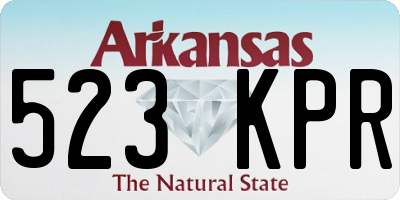 AR license plate 523KPR