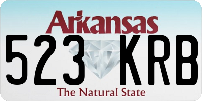 AR license plate 523KRB