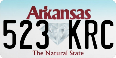 AR license plate 523KRC