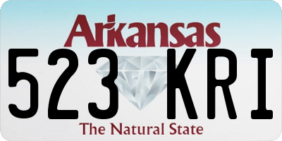 AR license plate 523KRI